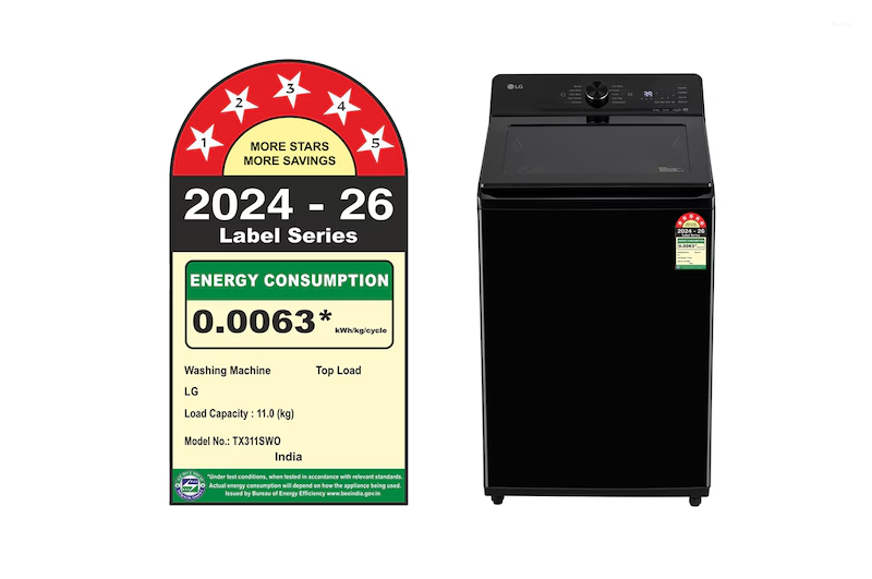 LG 11 Kg 5 Star AI Direct Drive Wi-Fi Fully Automatic Top Load Washing Machine TX311SWO