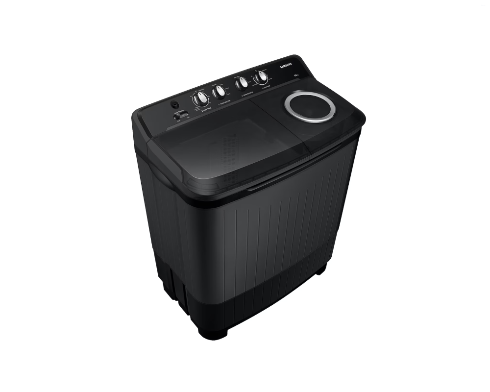 Samsung 8.5 kg Semi Automatic Washing Machine with Hexa Storm Pulsator, Dark Gray with Ebony Black Base (WT85B4200GD)