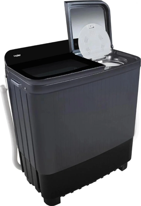 Haier 8.5 Kg 5 Star Semi-Automatic Top Load Washing Machine with Anti-Bacterial Vortex Pulsator, Magic Filter & Oxyi Dry Technology HTW85-186BBK