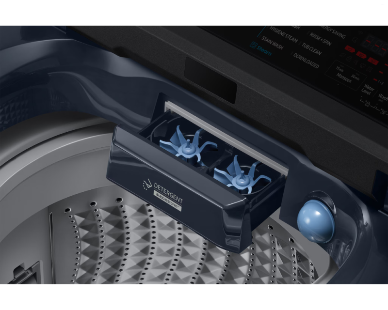 Samsung 10.0 kg Top Load Washing Machine with AI Wash & Heater, Brushed Navy (WA80F10B3N)