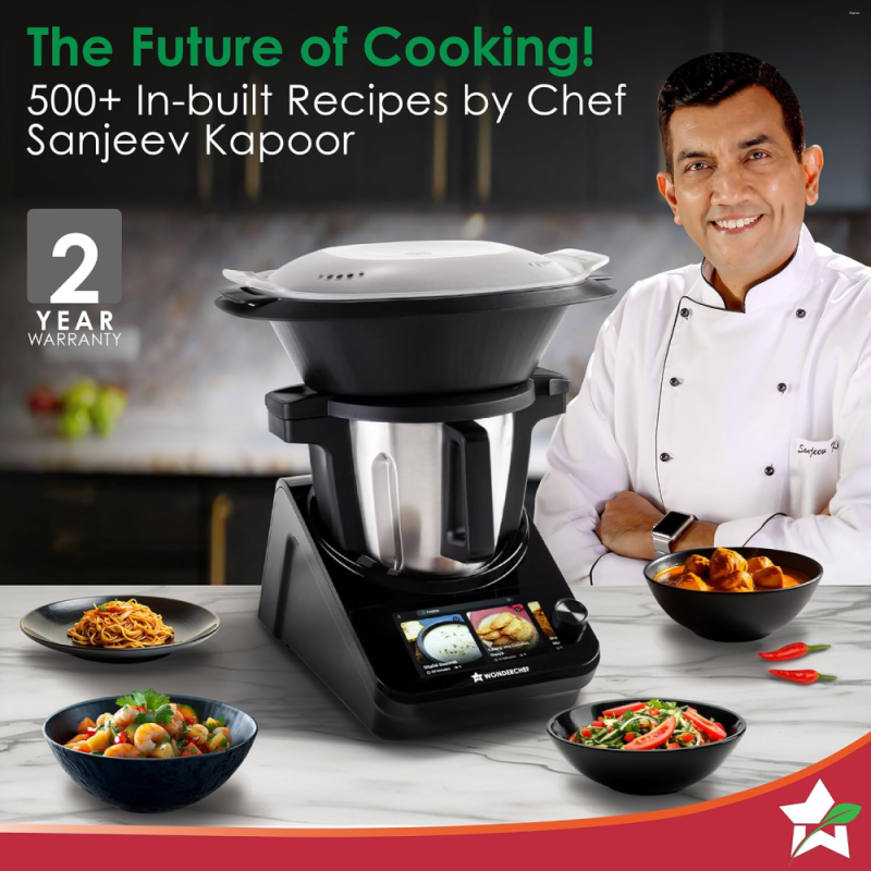 Wonderchef Chef Magic K7 4.7 L Kitchen Robot 1800 W with 15+ Cooking Modes, Built-in Weighing Scale, Wi-Fi & Mobile App