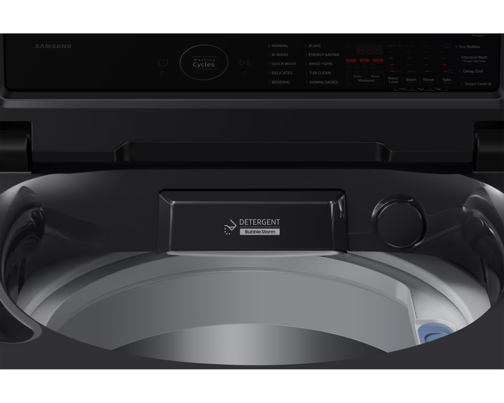 Samsung 10.0 kg Top Load Washing Machine with AI Wash & EcoBubble, Deep Charcoal (WA80F10E2C)
