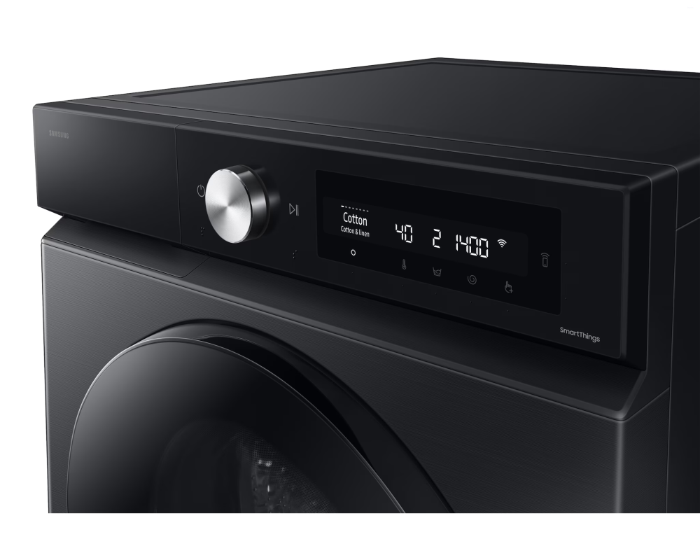 Samsung 12.0 kg Front Load Washing Machine with Bespoke AI & SuperSpeed, Black (WW12DB7B24GB)