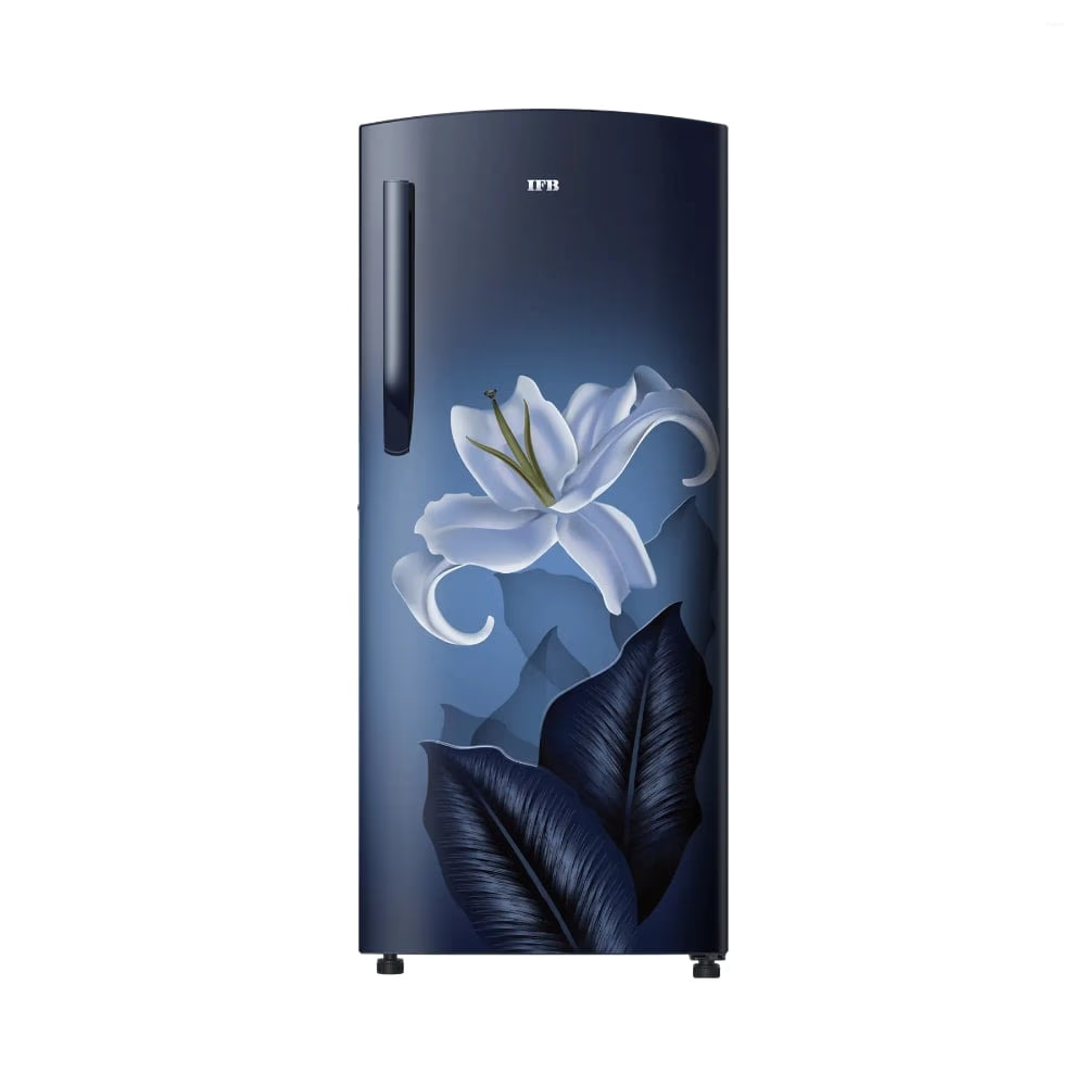 IFB Metal-Cool 197 L 3 Star Direct Cool Refrigerator, Flower Pattern, Midnight Bloom Blue, Fixed Speed Compressor 2025