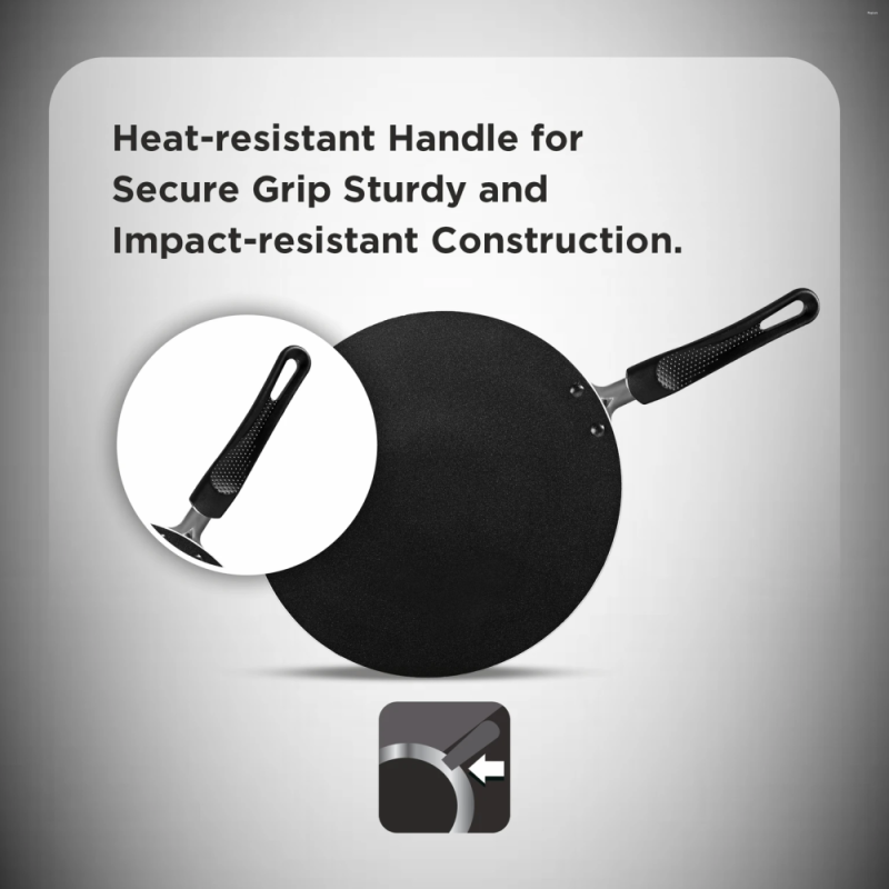 Butterfly Raga 280 mm Aluminium Non-Stick Concave Tawa with 3-Layer Teflon Select Coating & Heat-Resistant Handle