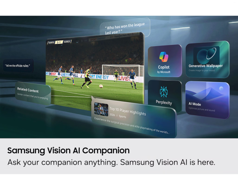 Samsung 50 Inches Crystal 4K UHD Smart TV with Vision AI Companion, Crystal Processor 4K & Dynamic Sound Pack UA50UE83AHULXL