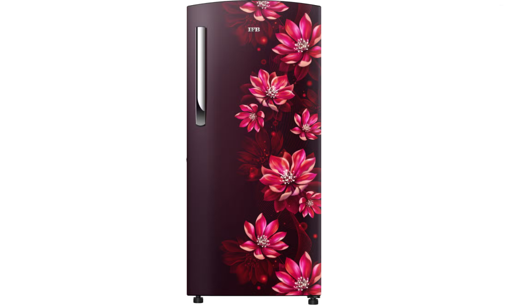 IFB Metal-Cool 197 L 2 Star Direct Cool Refrigerator, Flower Pattern, Floral Falls Red, Fixed Speed Compressor 2025