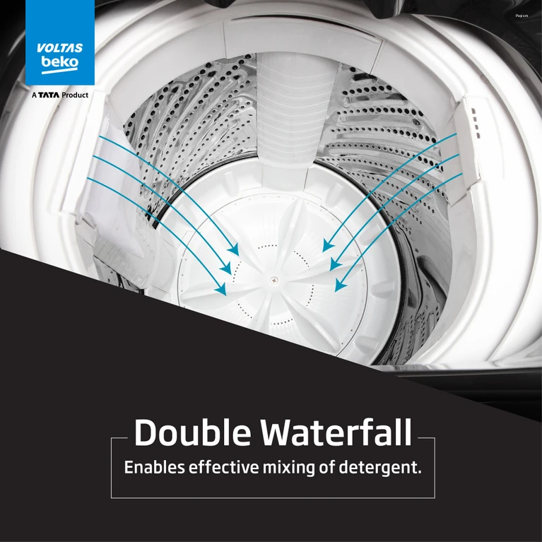 Voltas Beko 6.5 kg Fully Automatic Top Load Washing Machine Voltas Beko 6.5 kg Fully Automatic Top Load Washing Machine (WTL6504UEA)