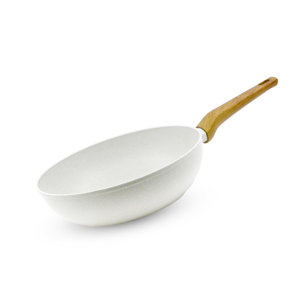 Bergner Naturally Wok Ø28 x 8cm Forged Aluminium, Marble Non-Stick, Induction Ready BGD-30491-CR