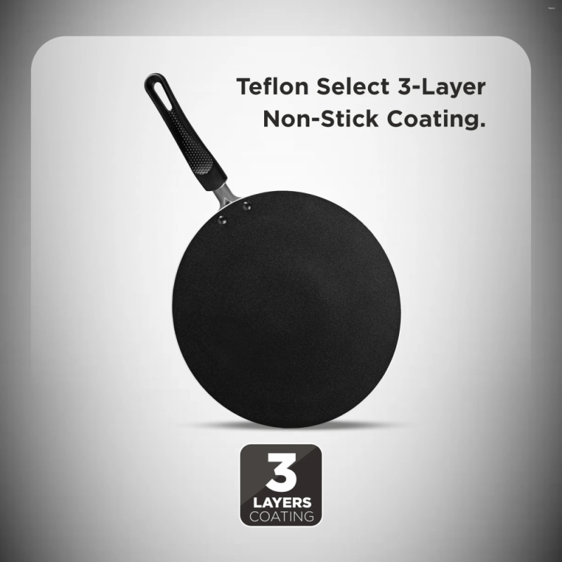 Butterfly Raga 280 mm Aluminium Non-Stick Concave Tawa with 3-Layer Teflon Select Coating & Heat-Resistant Handle