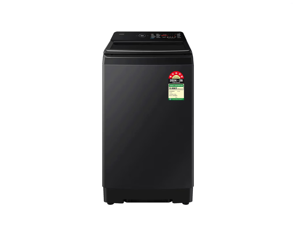 Samsung 8.0 kg Top Load Washing Machine with AI Wash & Heater, Black Caviar (WA80F08B3B)