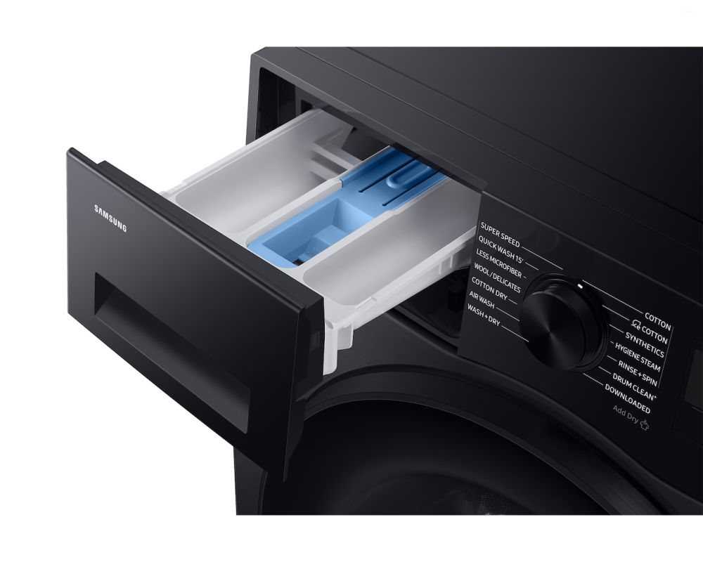 Samsung 12 kg/7 kg Front Load Washer Dryer Combo with SuperSpeed, Black (WD12FG5B34BB)