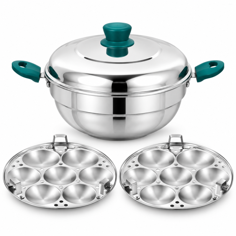 The Indus Valley 14 Pit Multipot Stainless Steel KC-SS-IP-001