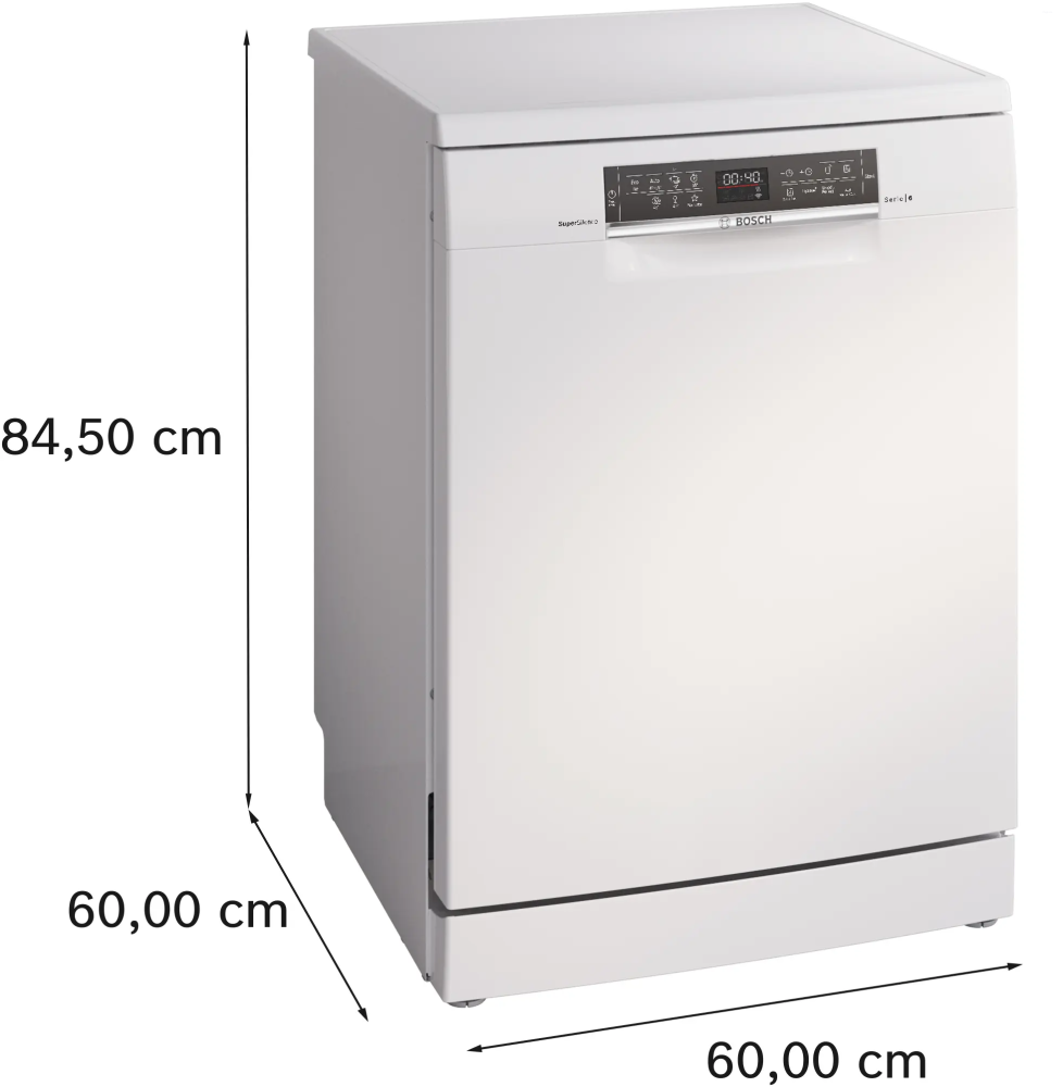 Bosch 15 Place Settings Freestanding Dishwasher White SMS6ZCW37Q