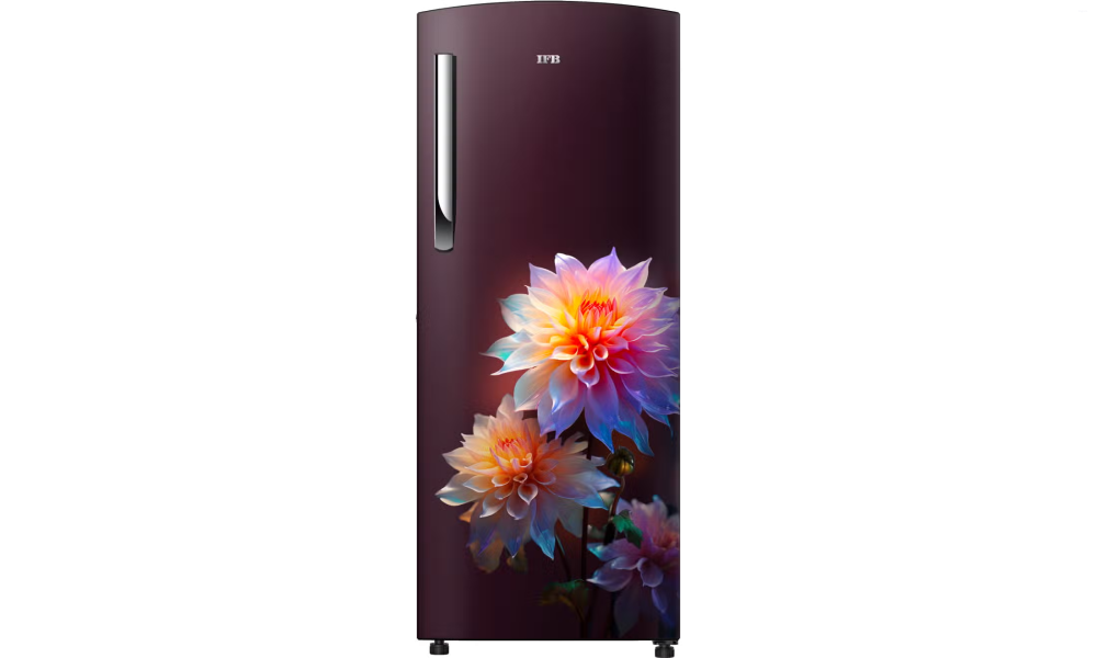 IFB 222 L 4 Star Direct Cool Refrigerator, Flower Pattern, DIVINE BLISS RED, Inverter Compressor 2026