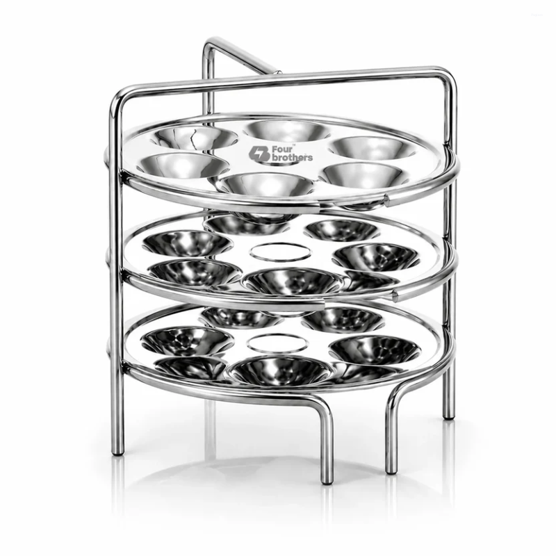 Four Brothers Mini Idly Stand Steamer Plate 3 Plates 4BMIS-3
