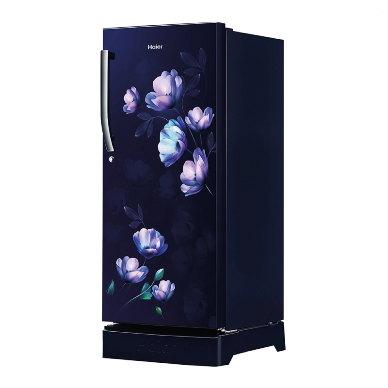 Haier 190 L 5 Star Single Door Direct Cool Refrigerator with Inverter Compressor, One Hour Icing, Stabilizer Free Operation & Base Drawer HRD-2105PMIA-P