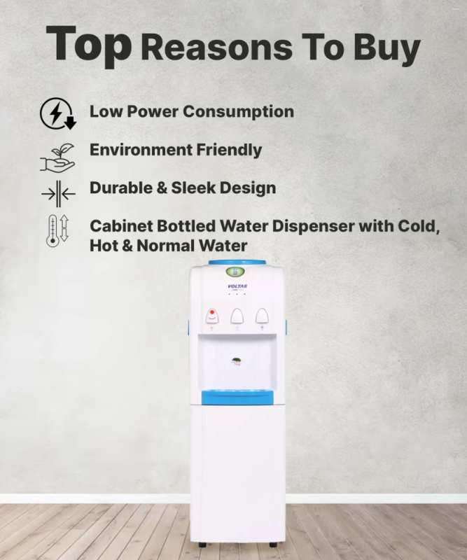 Voltas MiniMagic Pure F Floor-Mounted Hot, Normal & Cold Water Dispenser Without Cabinet