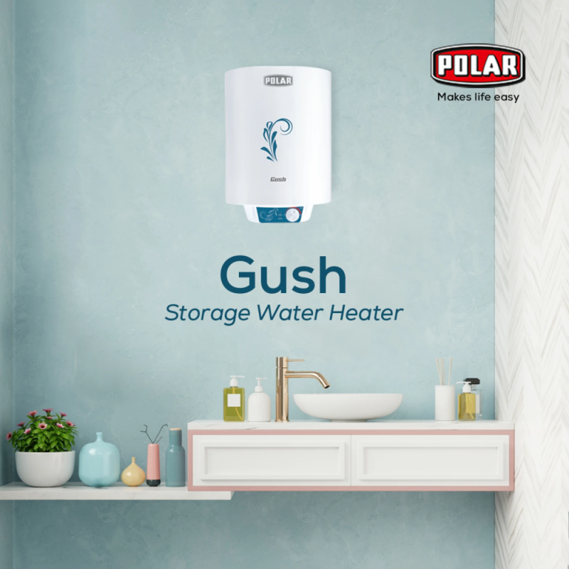 Polar Water Heater Gush Metal Glass Lined 25 Ltr 7Years Inner Tank & 2Years Product