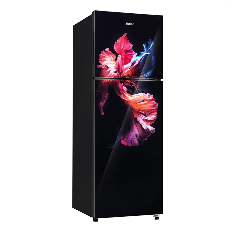 Haier 240 L 2 Star Frost Free Double Door Refrigerator with Turbo Icing, Stabilizer Free Operation, Toughened Glass Shelves & Home Inverter Ready HRF-2902EWGA-P