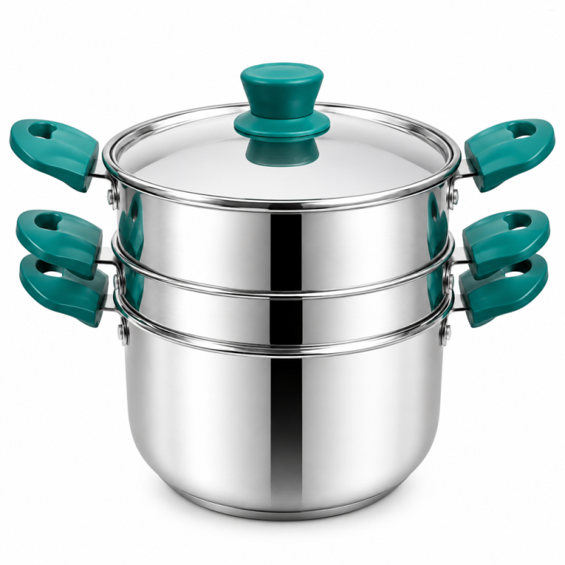 The Indus Valley 21cm Multi-Cooker Steamer Stainless Steel KC-SS-ST-005
