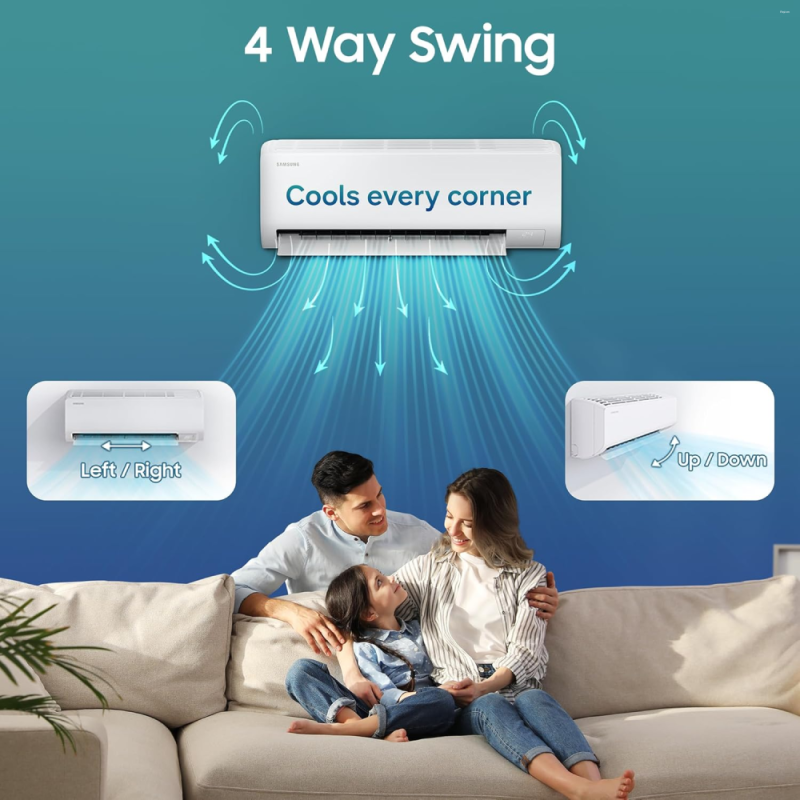Samsung 1.5 Ton 5 Star BESPOKE AI Inverter Split AC with WiFi (AR50F19D15HNNA, White)
