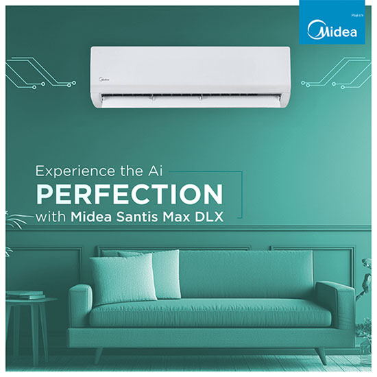 Midea 1.5 Ton 3 Star Inverter Split AC – SANTIS MAX DLX (MAI18SD3R36F0)