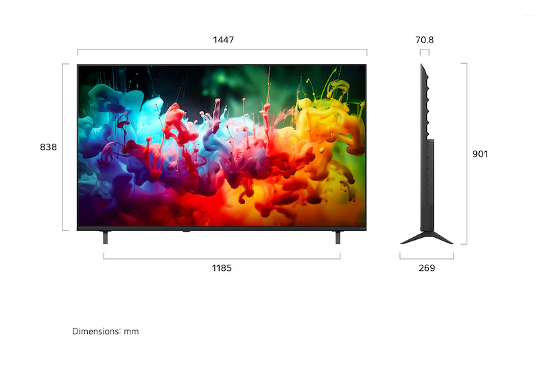 LG 65 Inches QNED AI 4K Ultra HD Mini LED Smart TV with Dynamic QNED Color, α7 AI Processor 4K Gen9 & 4K Super Upscaling 65QNED65BLA