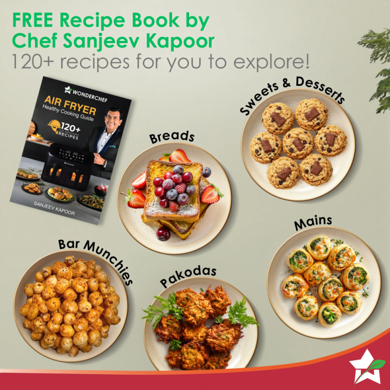 Wonderchef Neo 3.5L 1000W Digital Air Fryer, 7 Preset Menus, Rapid Air 360° Circulation, Touch Screen & Auto Shut-Off