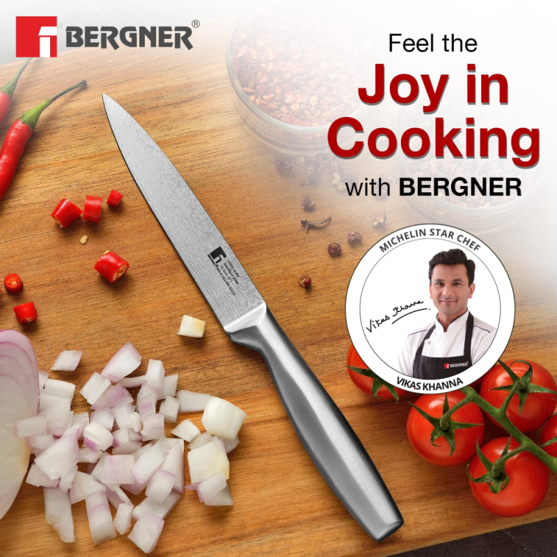 Bergner Argent Knife Utility Knife 12.5cm (5") Stainless Steel BG-41223-MM