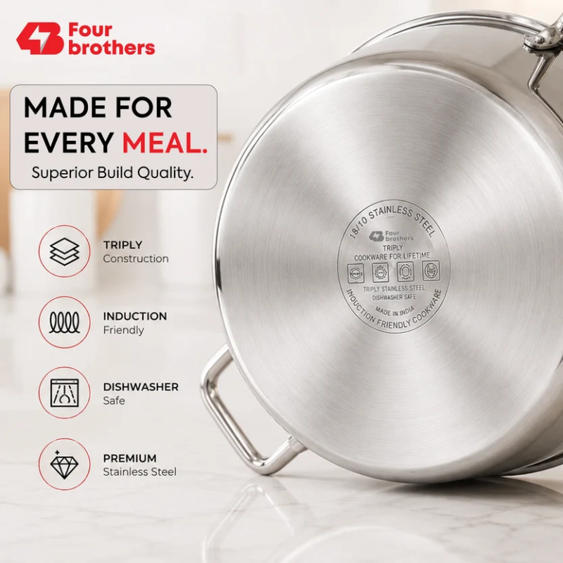 Four Brothers Triply Stew Pot 22 cm / 4.0 L 4BTSP