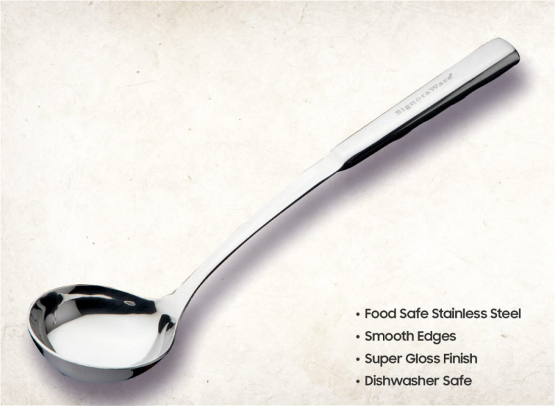 Bergner Argent Large Laddle S/s Hollow Handle Large Stainless Steel, Food Grade BGIN-6709