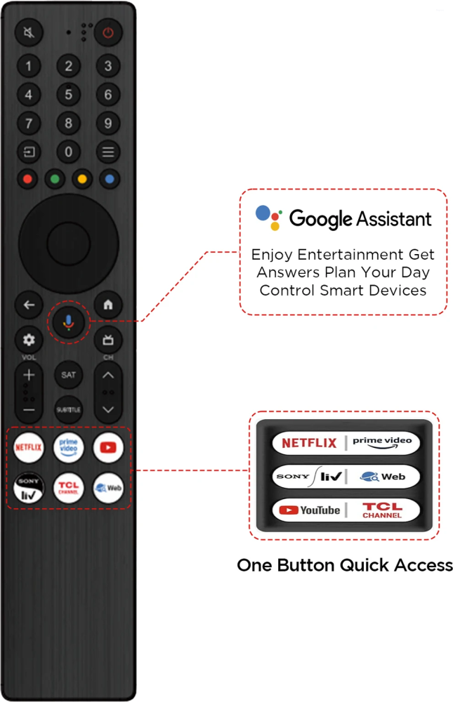 TCL 55 Inch 4K QLED Google TV with Dolby Vision, Dolby Atmos & AiPQ Processor 55T69D