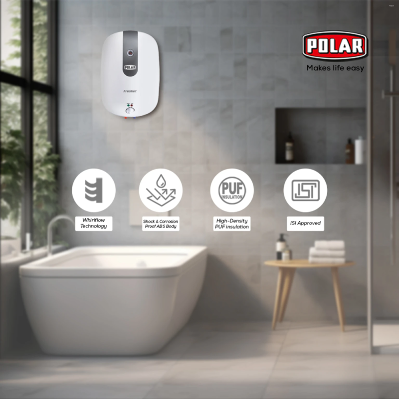Polar Water Heater Freshet Glass Lined 25 Ltr 7Years Inner Tank & 2Years Product