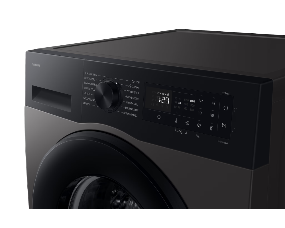 Samsung 12.0 kg Front Load Washing Machine with SmartThings AI & Energy Mode, Refined Inox (WW12DG5B24AX)