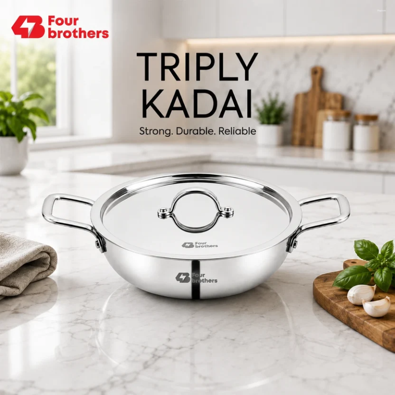 Four Brothers Triply Kadai 20 cm / 1.4 L 4BTPIK