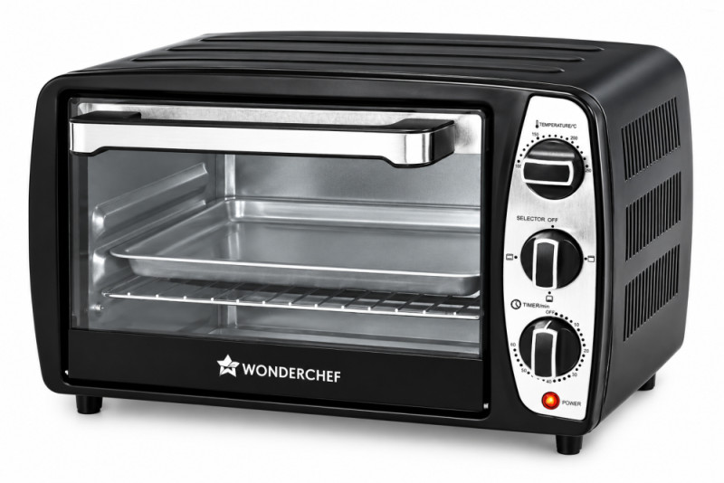 Wonderchef OTG 17L 1280W Oven Toaster Griller, 250°C Temperature Control, Auto Shut-Off & Heat Selector