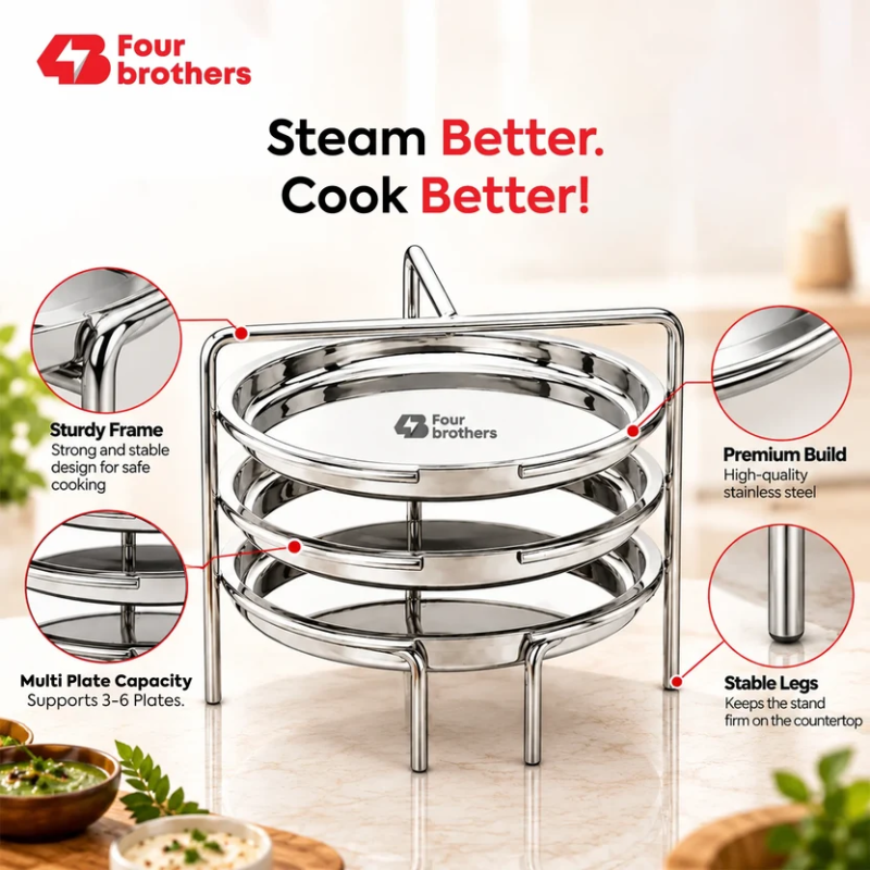 Four Brothers Dhokla Stand 3 Plates 4BDS-3