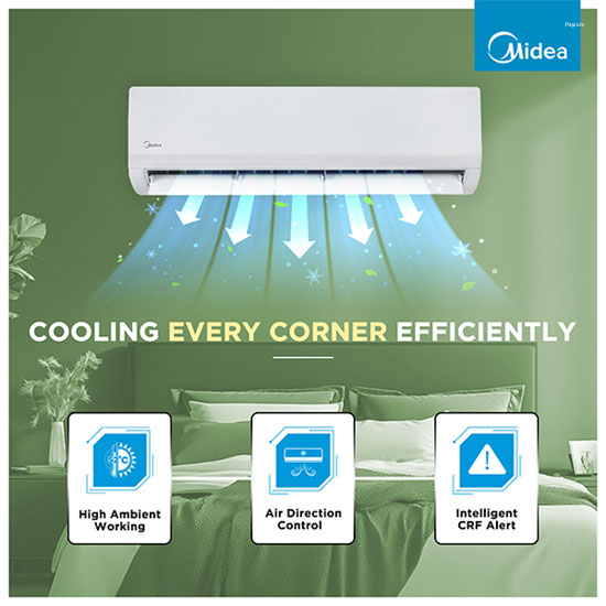 Midea 1.5 Ton 5 Star Inverter Split AC – SANTIS MAX RYL (MAI18SR5R36F0)