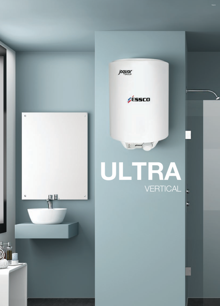 ESSCO Ultra Metal 15 Litre 5 Star Vertical Storage Water Heater, 2KW, Metal Body & Incoloy Heating Element, ULT-ESS-VLM015