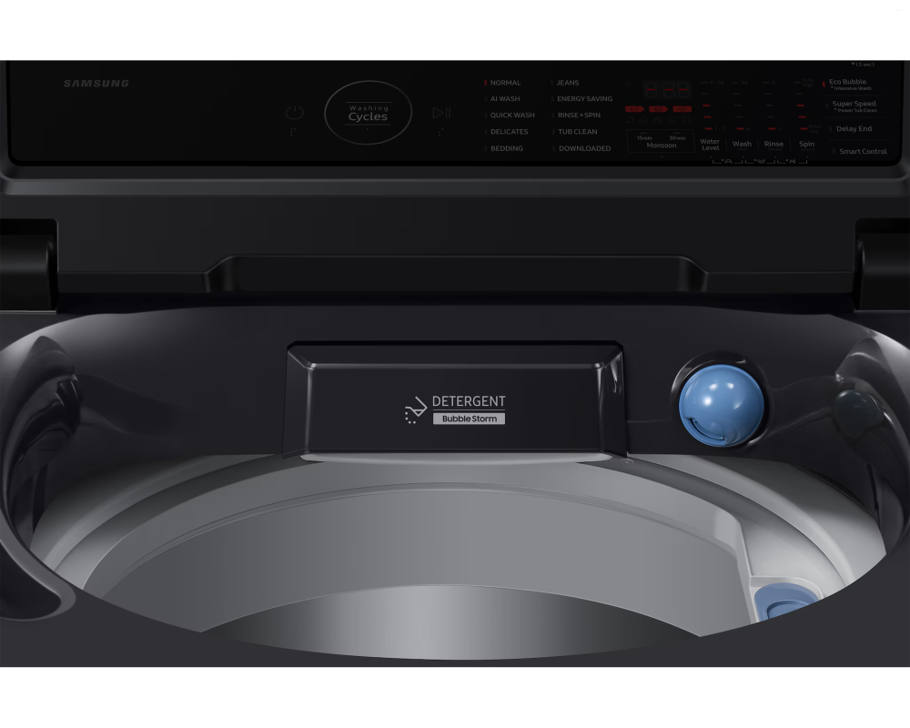 Samsung 10.0 kg Top Load Washing Machine with AI Wash & Super Speed, Deep Charcoal (WA80F10S2C)