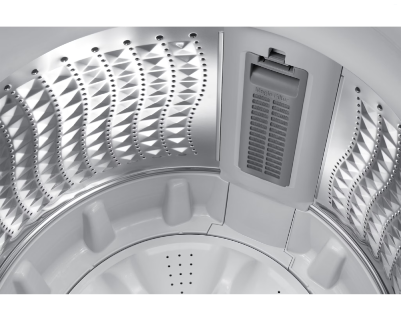 Samsung 8.0 kg Top Load Washing Machine with EcoBubble & Heater, Deep Charcoal (WA40F08H2C)