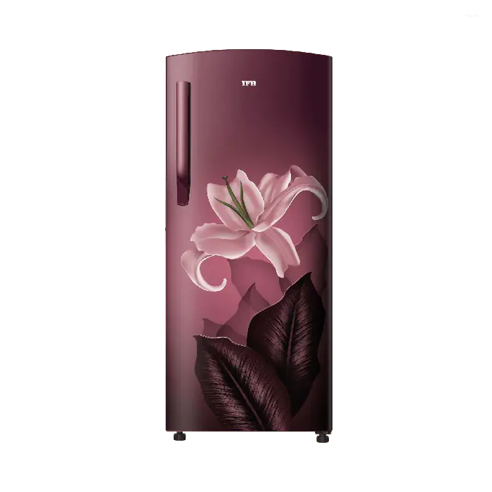 IFB Metal-Cool 197 L 3 Star Direct Cool Refrigerator, Flower Pattern, Midnight Bloom Red, Fixed Speed Compressor 2025