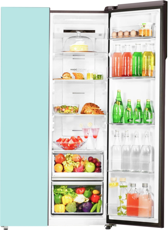 Haier 602 L 3 Star Side-by-Side Convertible Refrigerator with Expert Inverter, Magic Cooling, Deo Fresh & Jumbo Ice Maker HRS-682PNG