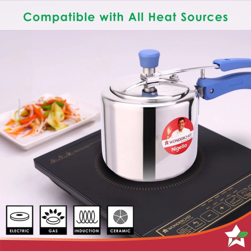 Wonderchef Nigella Inner Lid Pressure Cooker SS 3L 3L Pressure Cooker Lid