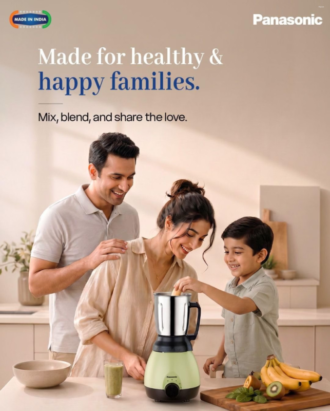 Panasonic Super Mixer Grinder MX-GN5003 500W with 4 Jars, Stainless Steel Blender Jar & Mill Jar, Black