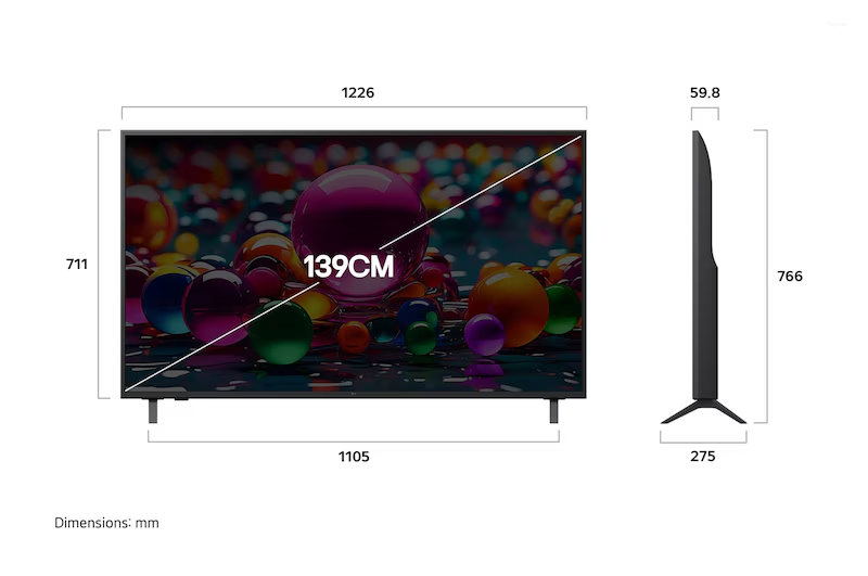 LG 55UA83006LA 55 Inch 4K UHD AI Smart TV with α7 AI Processor Gen8, Dolby Atmos, FILMMAKER MODE & webOS 25