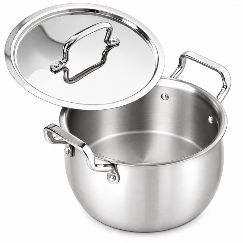 The Indus Valley 16cm Casserole Tri-Ply Stainless Steel KC-TP-HA-001