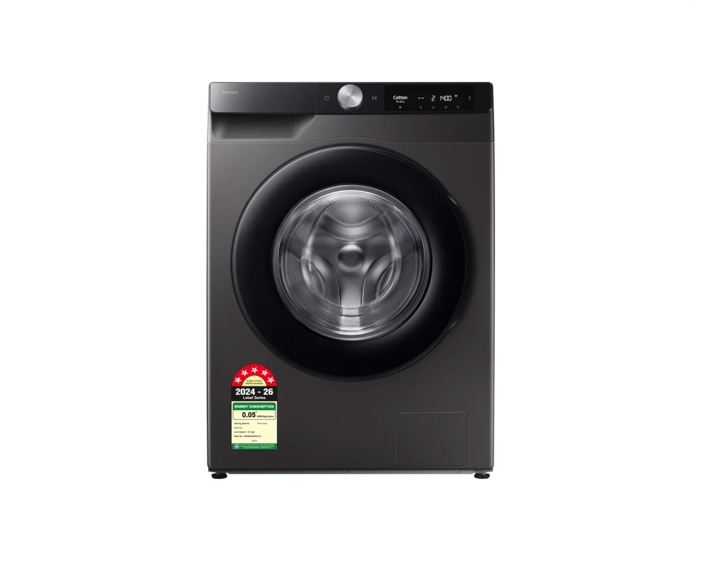 Samsung 9.0 kg Front Load Washing Machine with AI Control & SuperSpeed, Refined Inox (WW90DG6U24AX)