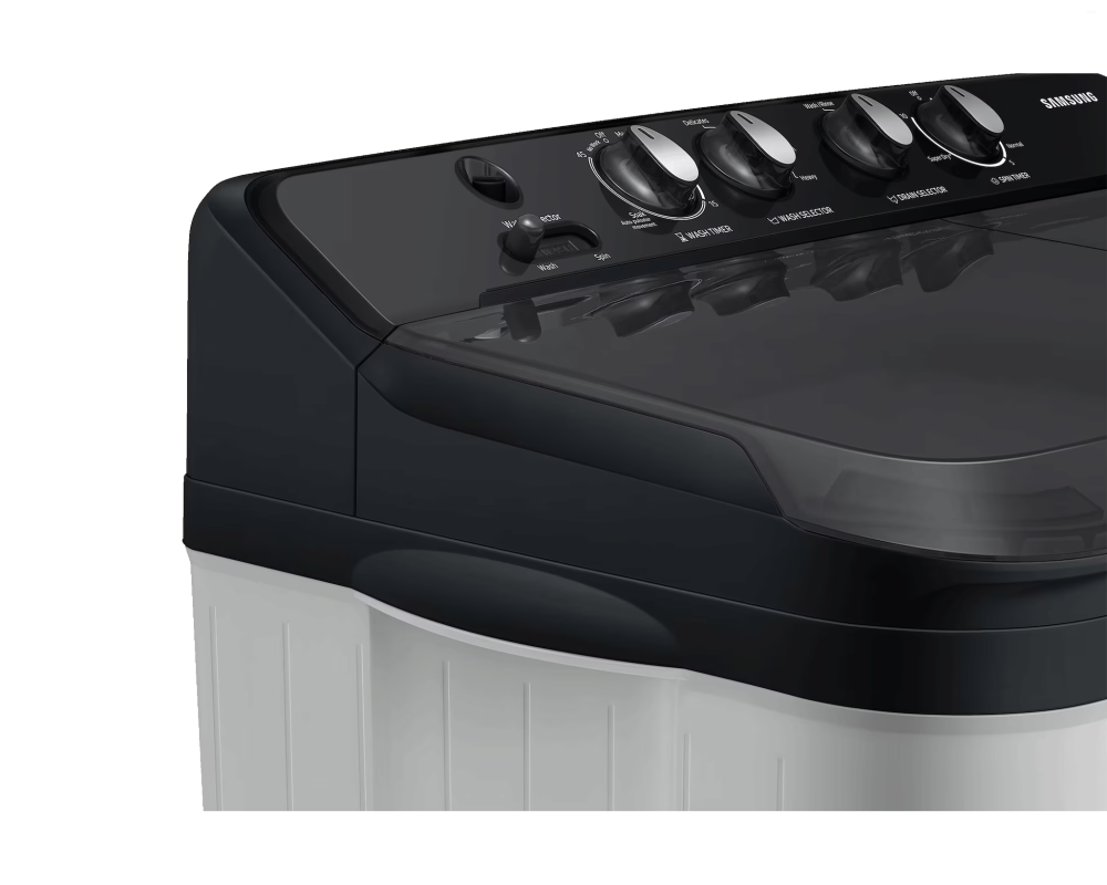 Samsung 10.5 kg Semi Automatic Washing Machine with Hexa Storm Pulsator, Gray (WT10C4260GG)